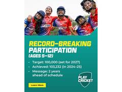 
      
      CA reports South Asian cricket participation surpasses 
      
      