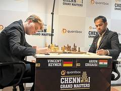 
      
      Arjun Erigaisi holds Vincent Keymer to draw
      
      