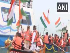 
      
      MP CM Mohan Yadav participates in 'Nauka Tiranga Yatra' in Bhopal
      
      