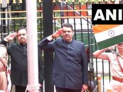 
      
      Maharashtra CM Fadnavis hoists tricolour flag
      
      