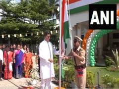 
      
      Tripura CM Saha hoists tricolour flag
      
      
