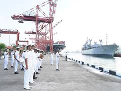 
      
      Indian Naval ships in Sri Lanka for SLINEX-25
      
      