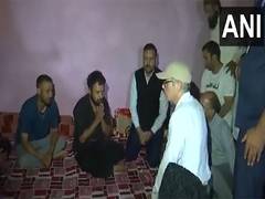 
      
      Omar Abdullah meets flash-flood affected families in Kishtwar
      
      