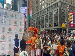 
      
      Indian flag hoisted at Times Square on Independence Day 2025
      
      