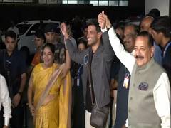 
      
      Shubhanshu Shukla arrives in Delhi
      
      