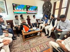 
      
      Nara Lokesh leads meetings with Hardeep Singh Puri 
      
      
