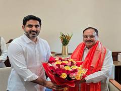 
      
      Nara Lokesh meets BJP president JP Nadda
      
      