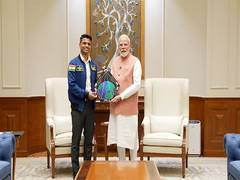
      
      Group Captain Shubhanshu Shukla meets PM Modi
      
      