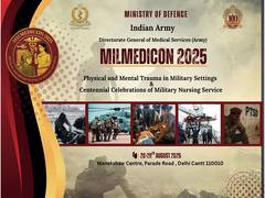 
      
      Indian Army to organise MILMEDICON-2025
      
      