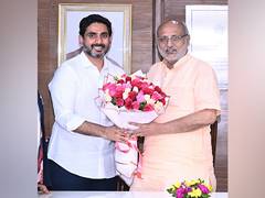 
      
      Nara Lokesh meets NDA's VP candidate CP Radhakrishnan    
      
      