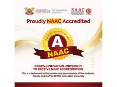 
      
      ADYPU Secures Prestigious “A” Grade in NAAC Accreditation
      
      