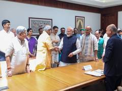 
      
      PM Modi after CP Radhakrishnan files nomination for VP polls
      
      