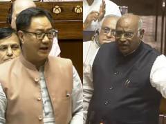 
      
      Kiren Rijiju, Mallikarjun Kharge engages in brief altercation
      
      
