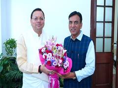 
      
      Uttarakhand CM Dhami met Sports Minister Dr Mansukh Mandaviya
      
      
