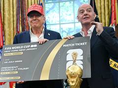 
      
      FIFA President presents first ticket of World Cup Final to Trump
      
      