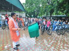 
      
      Rajasthan CM distributes e-cycles to girls, working women
      
      