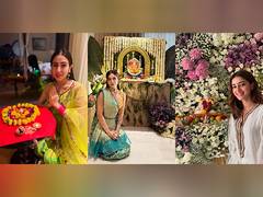 
      
      In pics: Ananya, Sara, Bhumi welcome Ganpati at their homes
      
      