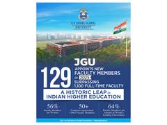 
      
      JGU Appoints 129 World Class Faculty Members
      
      