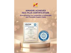 
      
      Himadri Speciality Chemical Ltd Secures ISCC PLUS Certification
      
      