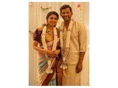 
      
      Tamil actors Vishal, Sai Dhanshika announce engagement
      
      
