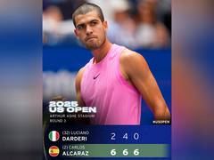 
      
      US Open: Alcaraz overcomes second set slump to march into R4
      
      