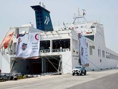
      
      UAE's 9th Hamdan humanitarian ship departs to Gaza
      
      