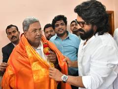 
      
      Ram Charan meets Karnataka CM Siddaramaiah in Mysore
      
      