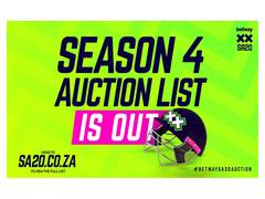 
      
      South Africa's top talent headlines SA20 season 4 auction list 
      
      