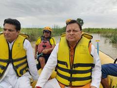 
      
      CM Dhami takes stock of waterlogging, land erosion in Laksar
      
      