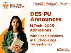 
      
      DES Pune University Invites Applications for M.Tech 2025 
      
      