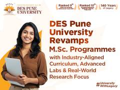
      
      DES Pune University Revamps M.Sc. Programs 
      
      
