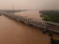 
      
      Yamuna River continuously flows above the danger level mark
      
      