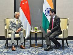 
      
      EAM Jaishankar calls on Singapore PM Wong,
      
      