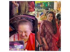 
      
      Saira Banu visits Ashish Shelar's home for Ganpati Darshan
      
      