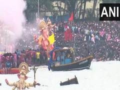
      
      Huge number of devotees take part in immersion of Lord Ganesh
      
      