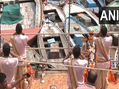 
      
      Ganga Aarti performed in Varanasi ahead of Lunar Eclipse 2025
      
      