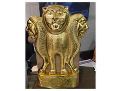 
      
      Assam CM Himanta Biswa Sarma receives National Emblem memento
      
      