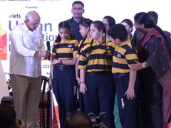 
      
      Gujarat:CM showcases humility by handing mic to visually impaired
      
      