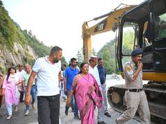 
      
      Savitri Thakur visits flood, landslide-affected areas in Himachal
      
      