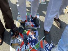
      
      AIMIM workers protests agaist India-Pakistan Asia Cup match
      
      