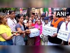 
      
      Sena UBT workers stage protest in Mumbai against India-Pak match
      
      