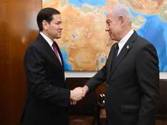 
      
      Israeli PM holds 'great' meeting with 'friend' US Secy of State
      
      