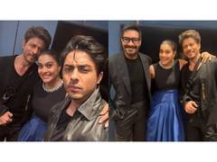 
      
      Kajol, Ajay Devgn reunite with SRK
      
      