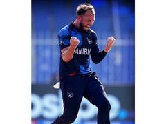 
      
      Namibian all-rounder hits third-fastest T20I fifty
      
      