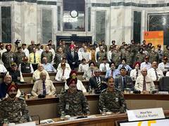 
      
      Rajnath Singh lauds Op Sindoor, salutes 1965 war veterans
      
      
