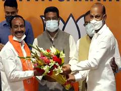 
      
      Telangana: BJP MP Eatala Rajender dismisses party switch rumours
      
      