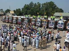 
      
      Sukhbir Badal flags off 100 trucks of maize silage
      
      