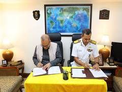 
      
      Ministry of Defence sign MoU for INSV Kaundiya
      
      