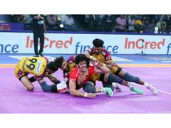 
      
      PKL 12: Bharat, Vijay combine as Telugu Titans beat Gujarat
      
      