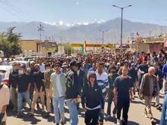 
      
      Ladakh: Massive protest breaks out in Leh, demanding statehood
      
      